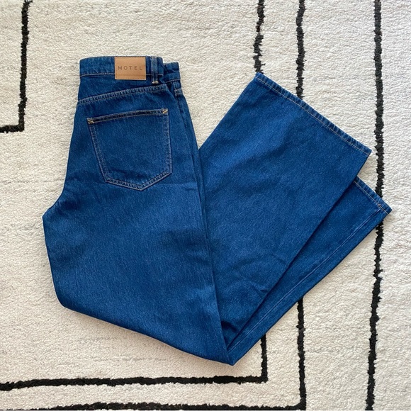 NWT MOTEL EXTRA WIDE JEANS INDIGO BLUE - Picture 11 of 12